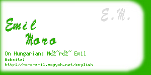 emil moro business card